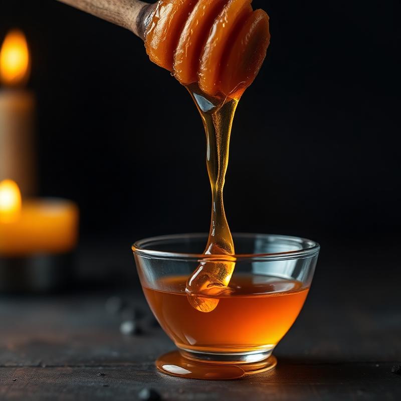 Honey dripping from a comb